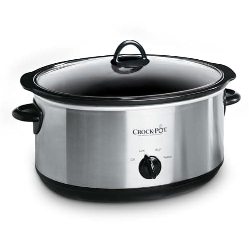 Crock-Pot 7-Quart Oval Manual Slow Cooker, Stainless Steel - image 1