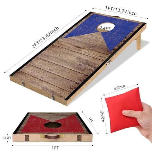 Backyard Champs Folding Wooden Cornhole Set thumbnail 5