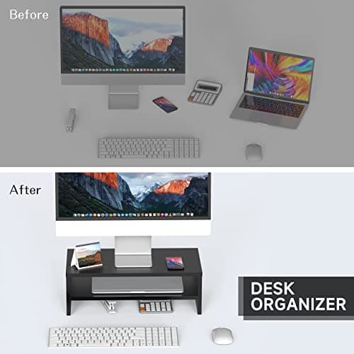 FITUEYES Wood Monitor Stand with Storage Drawer thumbnail 5