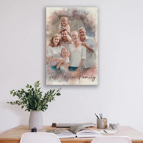 Personalized Canvas Print — Family Portrait Custom Illustration thumbnail 5