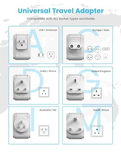 VINTAR Universal Travel Adapter Kit (Detachable Plugs, 3 USB-C + 2 USB-A) thumbnail 2