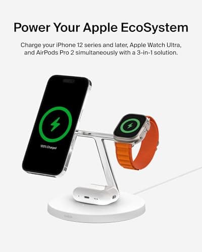 Belkin MagSafe 3-in-1 Wireless Charging Stand (2nd Gen) thumbnail 5