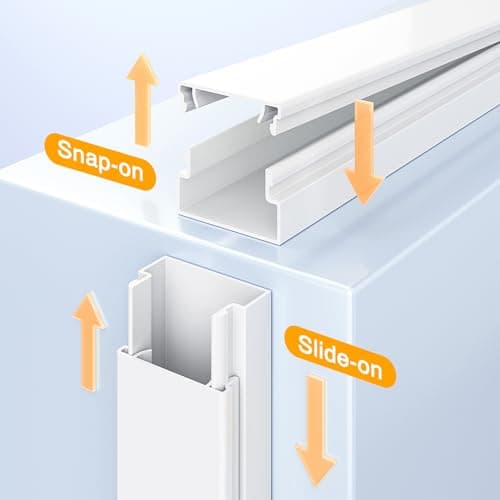 Quality Clever Cable Management On-Wall Raceway Kit, 200 Inches, Paintable thumbnail 5