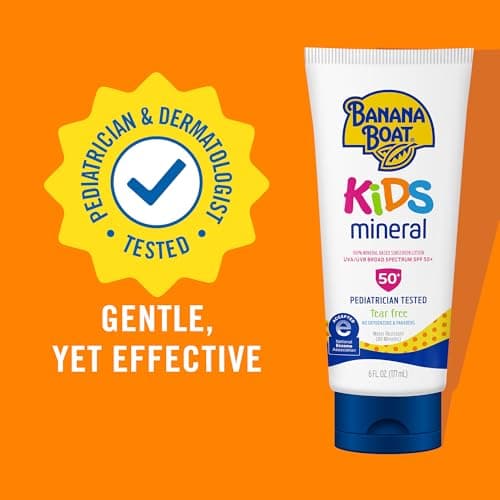 Banana Boat Kids 100% Mineral Sunscreen Lotion SPF 50, 9 Oz thumbnail 2