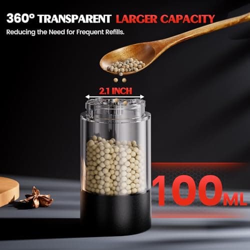 Flafster Kitchen Electric Salt and Pepper Grinder Set thumbnail 5