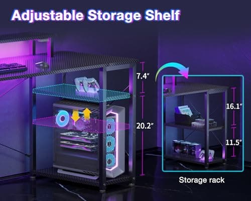 MOTPK Gaming Desk with LED Lights (48 inch) thumbnail 5