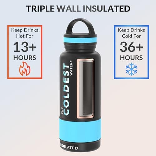 Coldest Sports Water Bottle 32oz with Straw Lid thumbnail 2