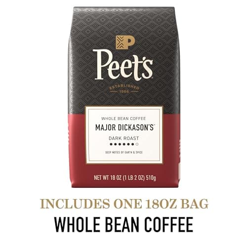 Peet's Coffee Major Dickason's Blend Dark Roast Whole Bean, 18 oz thumbnail 3