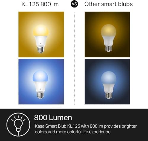 Kasa Smart Bulb KL130P4 Full Color WiFi 4-Pack thumbnail 4