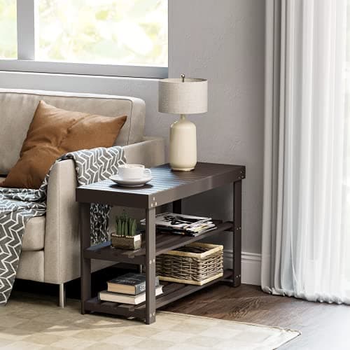 Pipishell 3-Tier Bamboo Shoe Rack Bench thumbnail 5