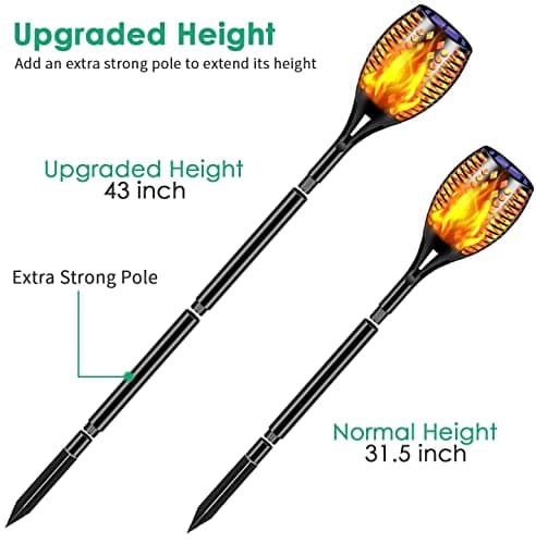 TomCare Solar Torch Lights Flickering Flame 4 Pack thumbnail 3