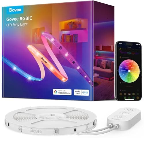 Govee 32.8ft RGBIC LED Strip Lights, Work with Alexa and Google Assistant - image 1