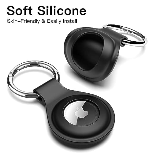 JeTech AirTag Case 4-Pack Silicone Holder with Keychain thumbnail 3