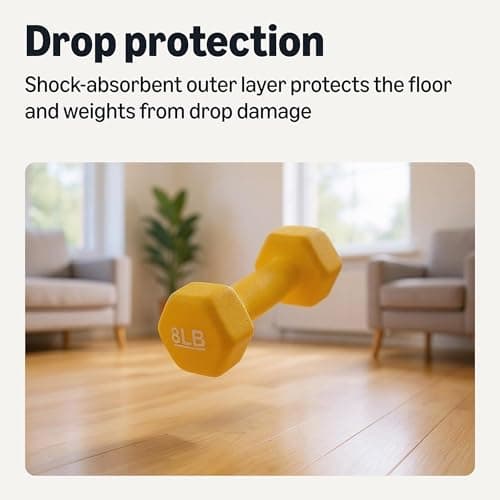 Amazon Basics Neoprene Coated Dumbbell Hand Weight Set thumbnail 5