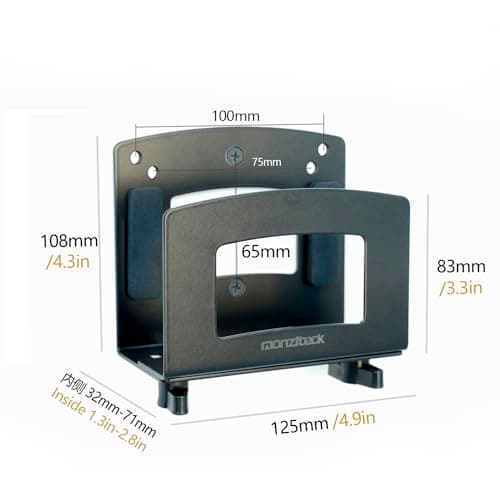 Monzlteck Adjustable Small Device Wall Mount or VESA Mount Behind the Monitor thumbnail 3