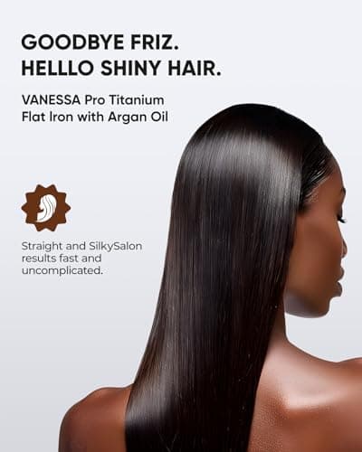 VANESSA PRO Flat Iron Hair Straightener 1-Inch Titanium thumbnail 3