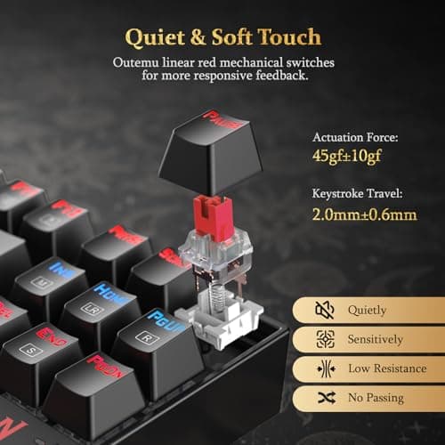 Redragon K552 KUMARA TKL Mechanical Keyboard (Red Switch) thumbnail 4