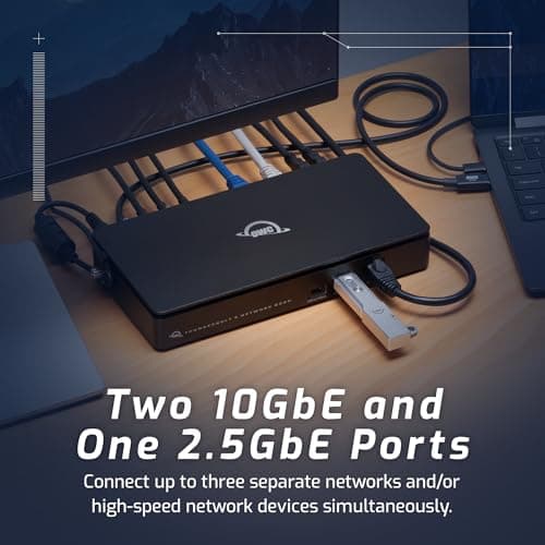 OWC Thunderbolt 5 Dual 10GbE Network Dock, 11-Port Connectivity Solution thumbnail 2