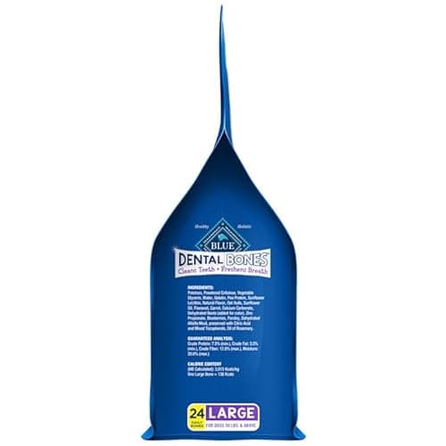 Blue Buffalo Dental Bones Large Natural Dental Chew Dog Treats (36 oz.) thumbnail 3