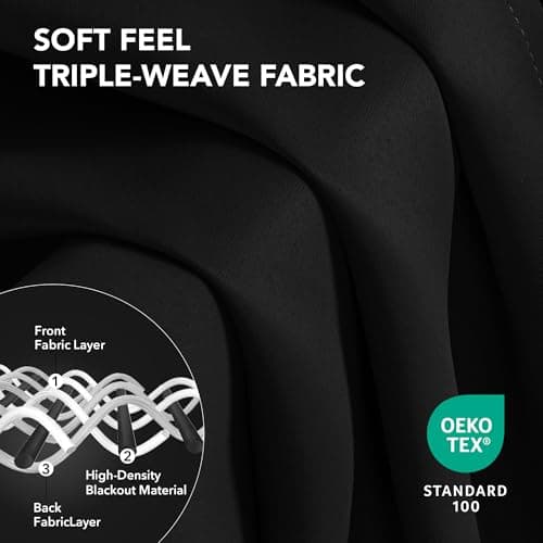 Deconovo Blackout Curtains with Thermal Insulated Lining thumbnail 5