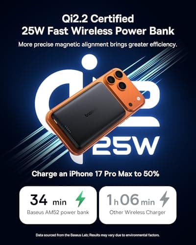 Baseus Picogo AM52 Qi2.2 25W 10,000mAh MagSafe Power Bank thumbnail 3