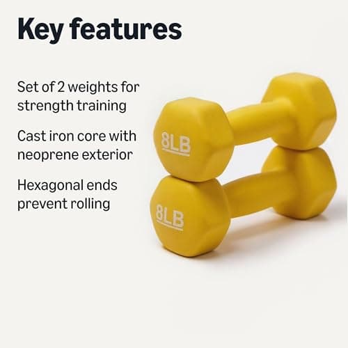 Amazon Basics Neoprene Coated Dumbbell Hand Weight Set thumbnail 2