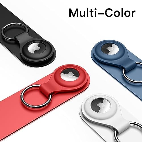 JeTech AirTag Case 4-Pack Silicone Holder with Keychain thumbnail 5