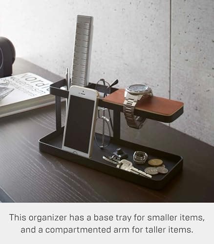 YAMAZAKI Home Tower Desk Bar Wood and Steel Organizer thumbnail 3