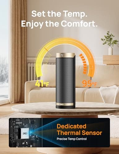 Dreo Space Heater Solaris 318 with 70° Oscillation thumbnail 5