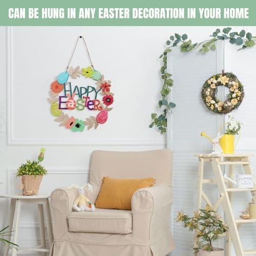 Wellsign 3D Wooden Easter Wreath with Happy Bunny thumbnail 5