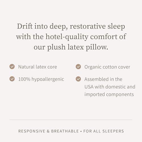 Saatva Latex Pillow (Queen, Standard Loft) thumbnail 5