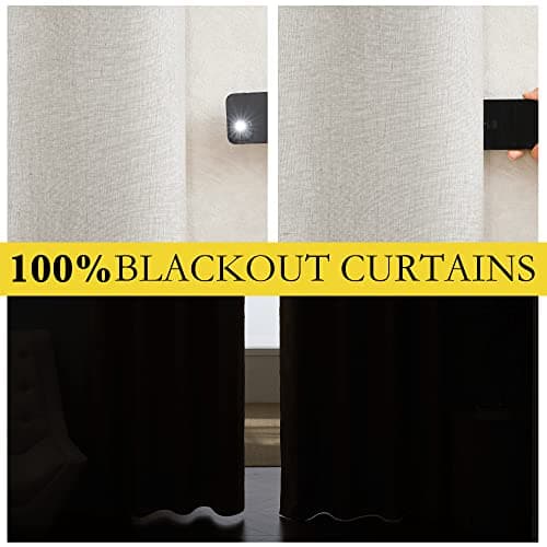 NICETOWN Linen Look Textured Blackout Curtains (2-Pack) thumbnail 3