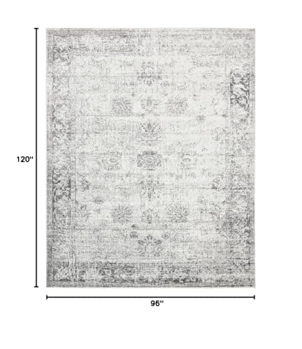 Unique Loom Sofia Collection Vintage Rug (8x10, Gray/Beige) thumbnail 2