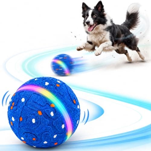 Interactive Dog Ball Toy[Newly Upgraded], 3 Modes, Sound & Vibration, USB-C