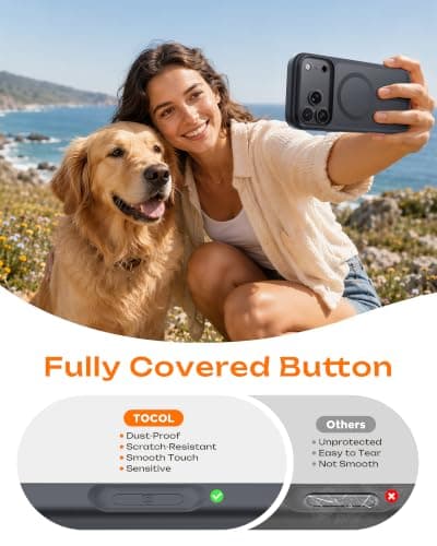 TOCOL for iPhone 18 Pro Case, Compatible with Magnetic, Black thumbnail 5