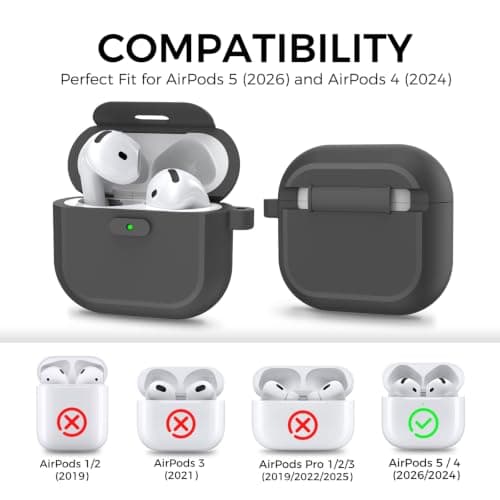 TRONWIN AirPods 5 and AirPods 4 Case, Button Lock One-Piece Cover thumbnail 2