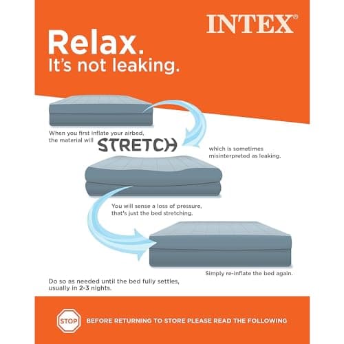 Intex Dura-Beam Deluxe Comfort-Plush Elevated Queen Air Mattress thumbnail 4