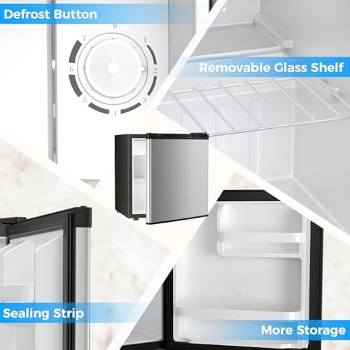COMFEE' 1.7 Cubic Feet Compact Refrigerator with Freezer, Dorm Mini Fridge thumbnail 4