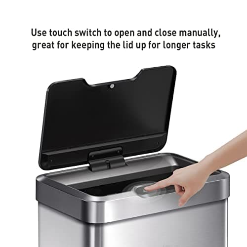 EKO Mirage-T 50L Touchless Rectangular Sensor Trash Can thumbnail 2