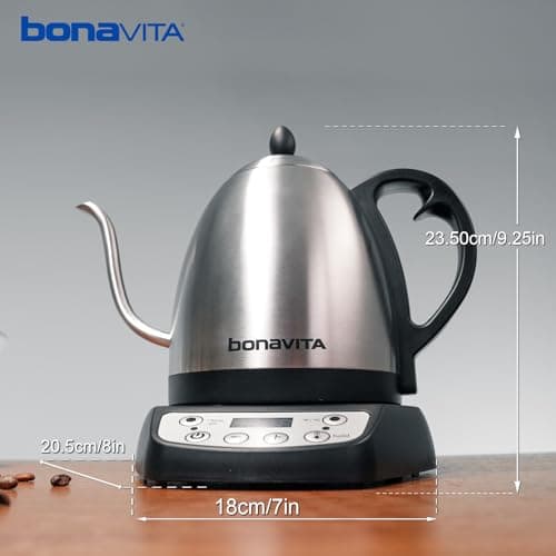 Bonavita BV382510V 1.0L Digital Variable Temperature Gooseneck Kettle thumbnail 2