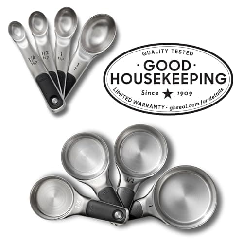 OXO Good Grips 8-Piece Stainless Steel Measuring Cup and Spoon Set thumbnail 2