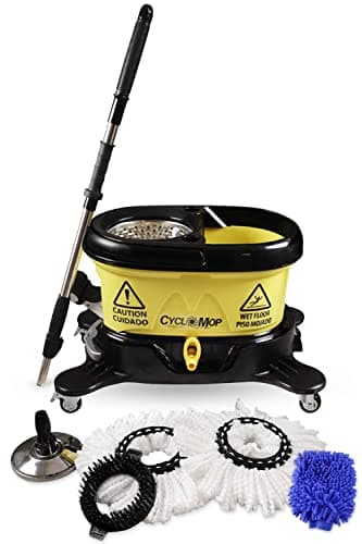 Tsmine Commercial Microfiber Spin Mop and Bucket System - image 1