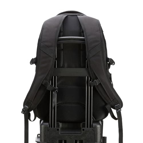Amazon Basics Travel Laptop Backpack with Multiple Pockets and Compartments for 17 inch Laptop, Water Resistant, Black thumbnail 5