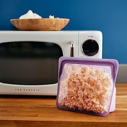 Stasher Silicone Reusable Stand-Up Mid Bag (56 oz, Aqua) thumbnail 2