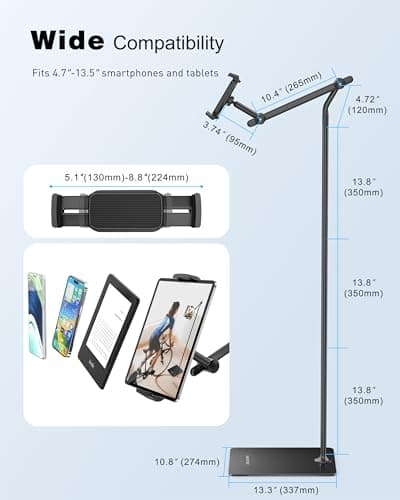 AboveTEK Long Arm Tablet Floor Stand thumbnail 5