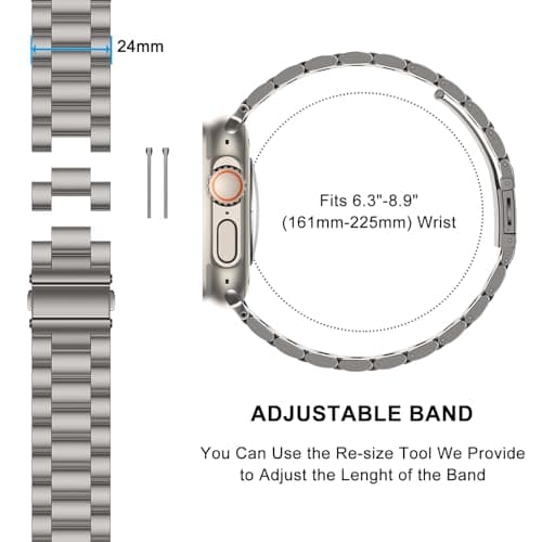 HITZEE Stainless Steel Metal Strap for Apple Watch thumbnail 5
