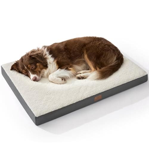 Bedsure Dog Beds Large Sized Dog - Comfy Flat Pet Beds with Removable Washable Cover