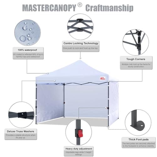 MASTERCANOPY Heavy Duty Pop-Up Canopy 10x10 thumbnail 2