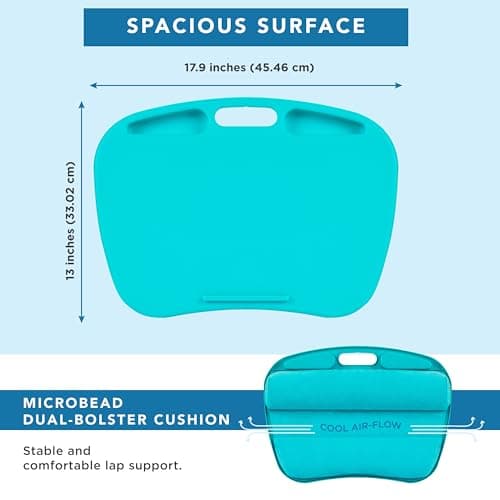 LAPGEAR MyDesk Lap Desk – Turquoise, Fits 15.6” Laptops thumbnail 5
