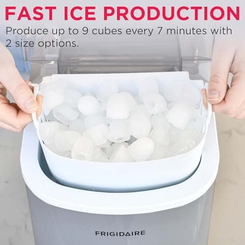 FRIGIDAIRE EFIC189-Silver Compact Ice Maker, 26 lb per Day, Silver thumbnail 4
